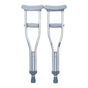 Underarm Crutches McKesson Pediatric 3 Foot 7 Inch to 4 Foot User Height Aluminum Frame 175 lbs. Weight Capacity