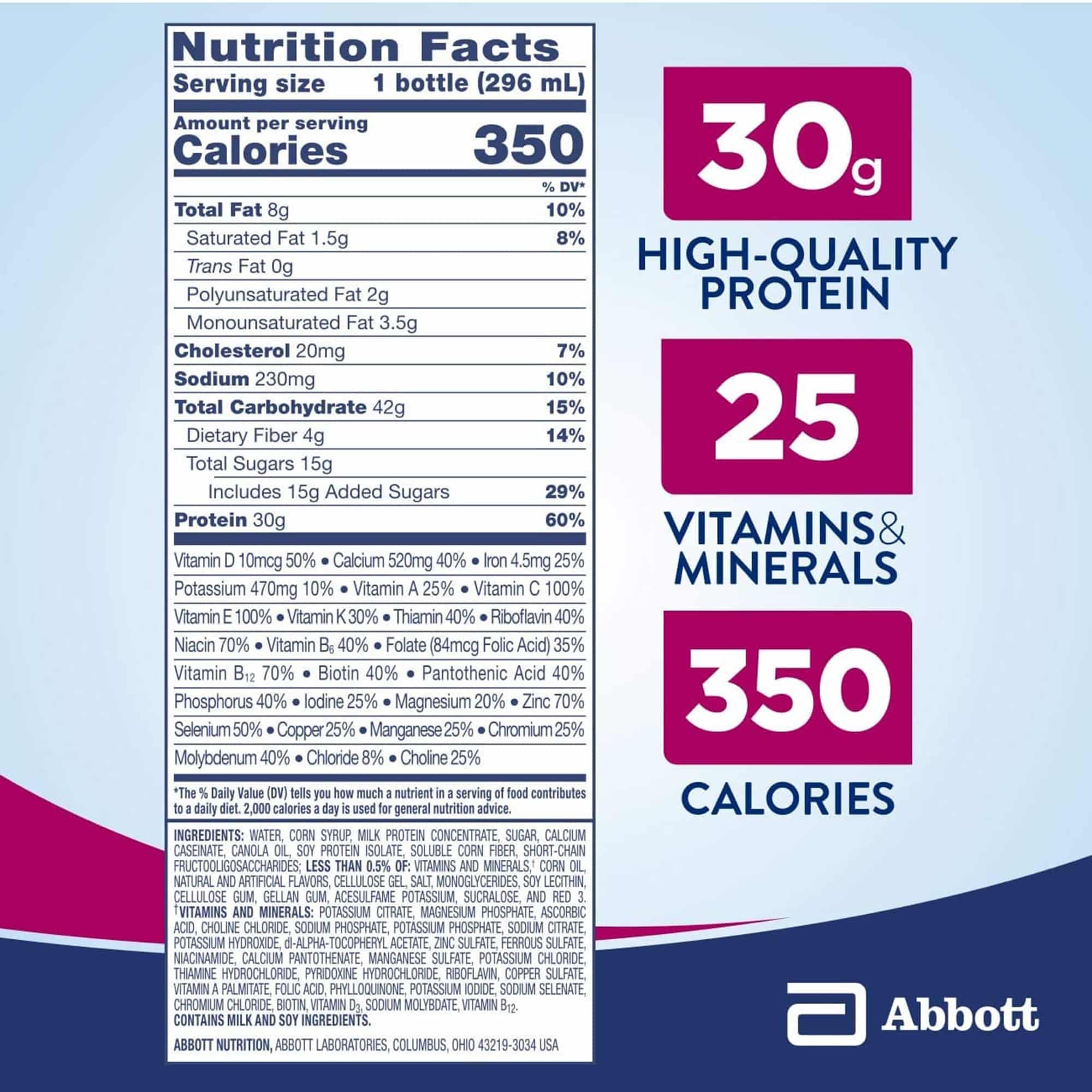 Oral Supplement Ensure® Complete Strawberry Flavor Liquid 10 oz. Bottle