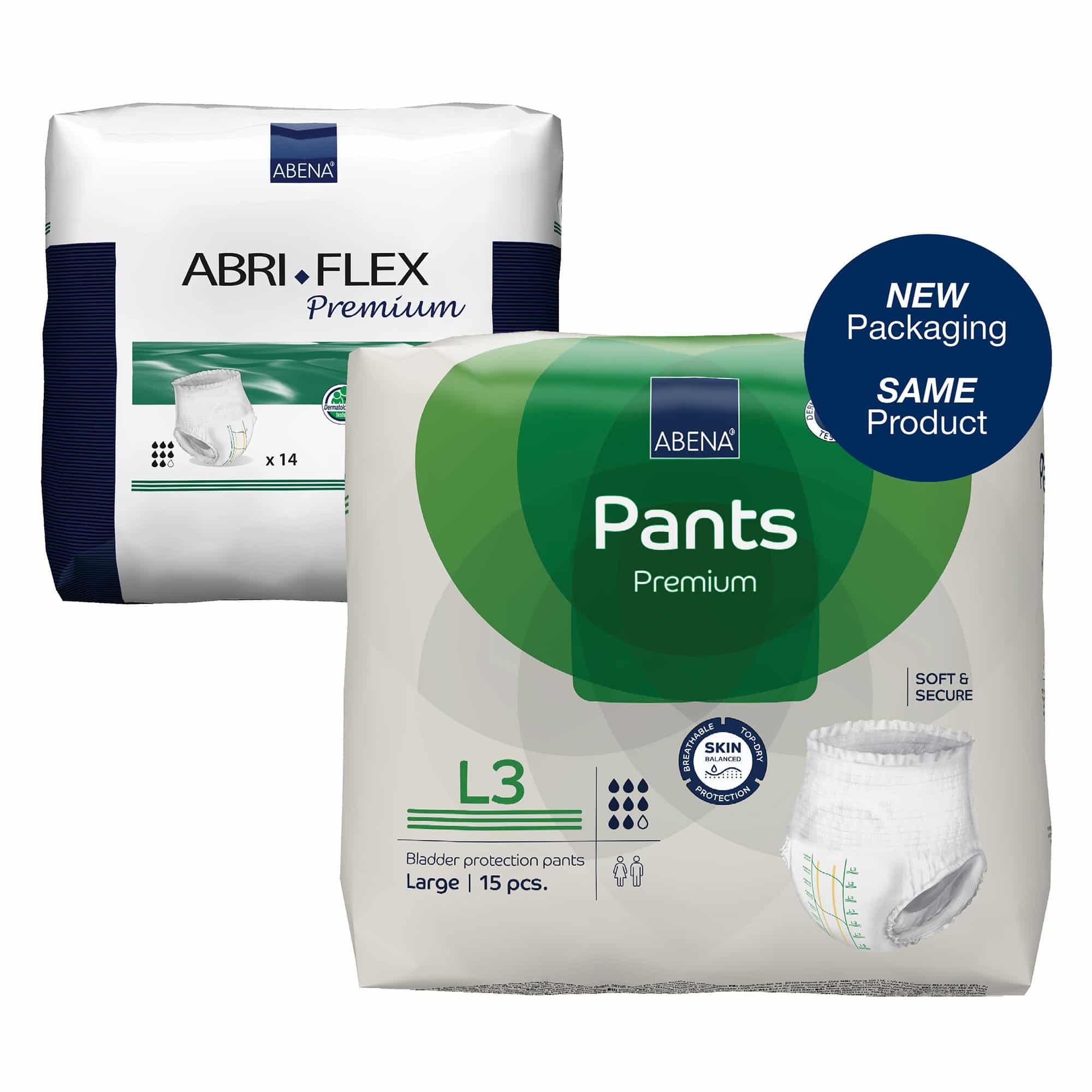 Unisex Adult Absorbent Underwear Abena® Premium Pants L3 Pull On with Tear Away Seams Large Disposable Heavy Absorbency