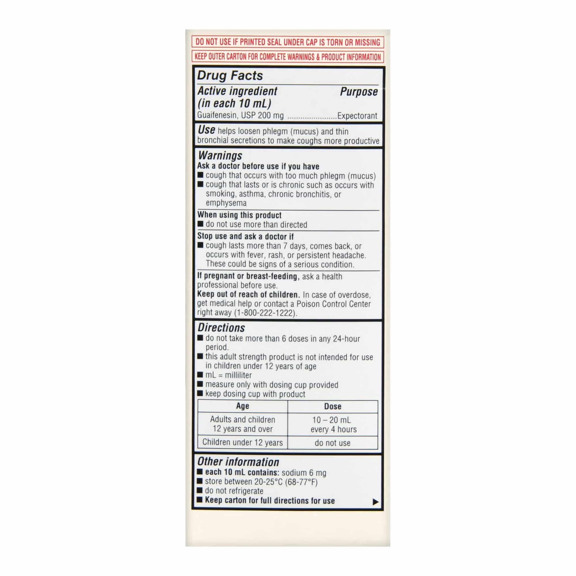 Cold and Cough Relief Foster & Thrive™ 200 mg / 5 mL Strength Syrup 4 oz.