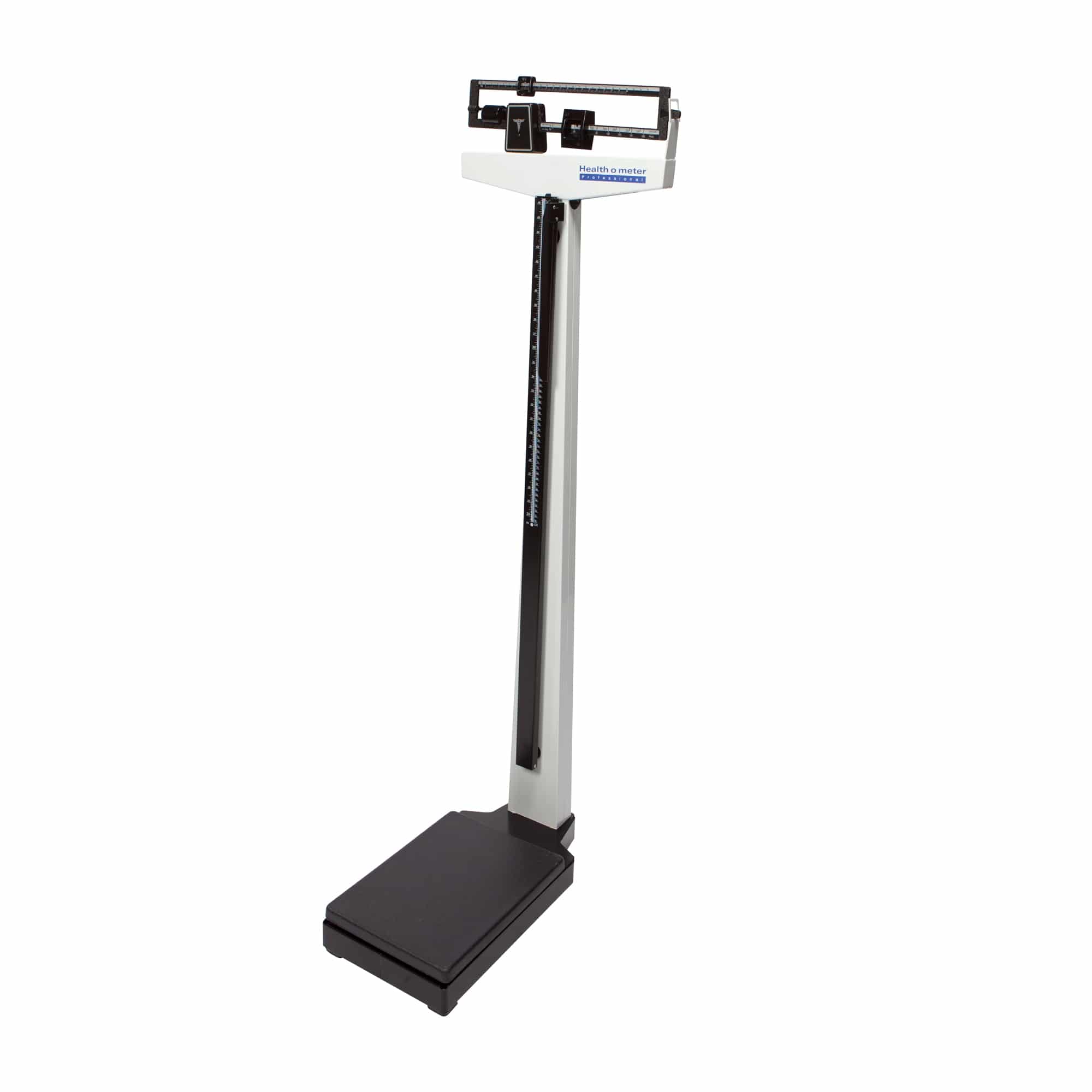 Physician Scale with Height Rod Health O Meter® Balance Beam Display 390 lbs. / 180 kg Capacity Black / White Analog