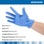 Exam Glove McKesson Confiderm® 3.5C NonSterile Nitrile Standard Cuff Length Textured Fingertips Blue Chemo Tested