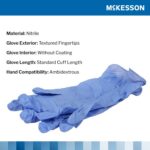 Exam Glove McKesson Confiderm® 3.5C NonSterile Nitrile Standard Cuff Length Textured Fingertips Blue Chemo Tested