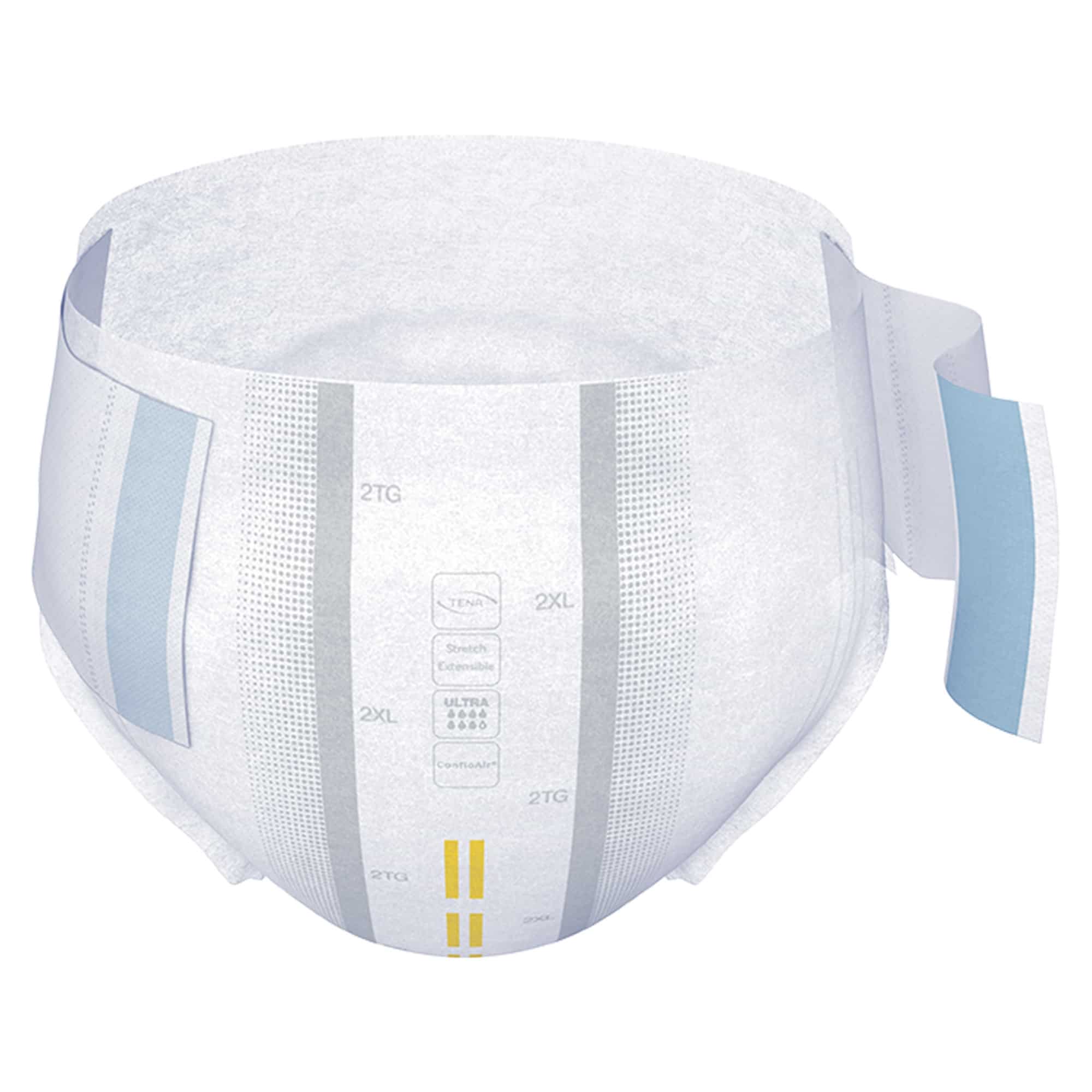 Unisex Adult Incontinence Brief TENA ProSkin Stretch™ Ultra 2X-Large Disposable Heavy Absorbency