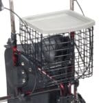 3 Wheel Rollator drive™ Deluxe Flame Red Adjustable Height / Folding Aluminum Frame
