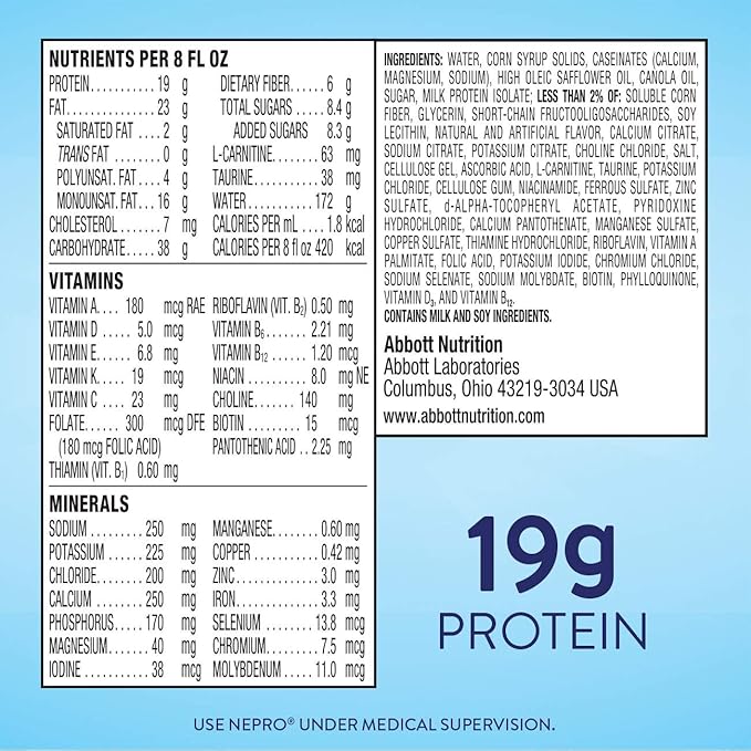 Nepro Nutrition information