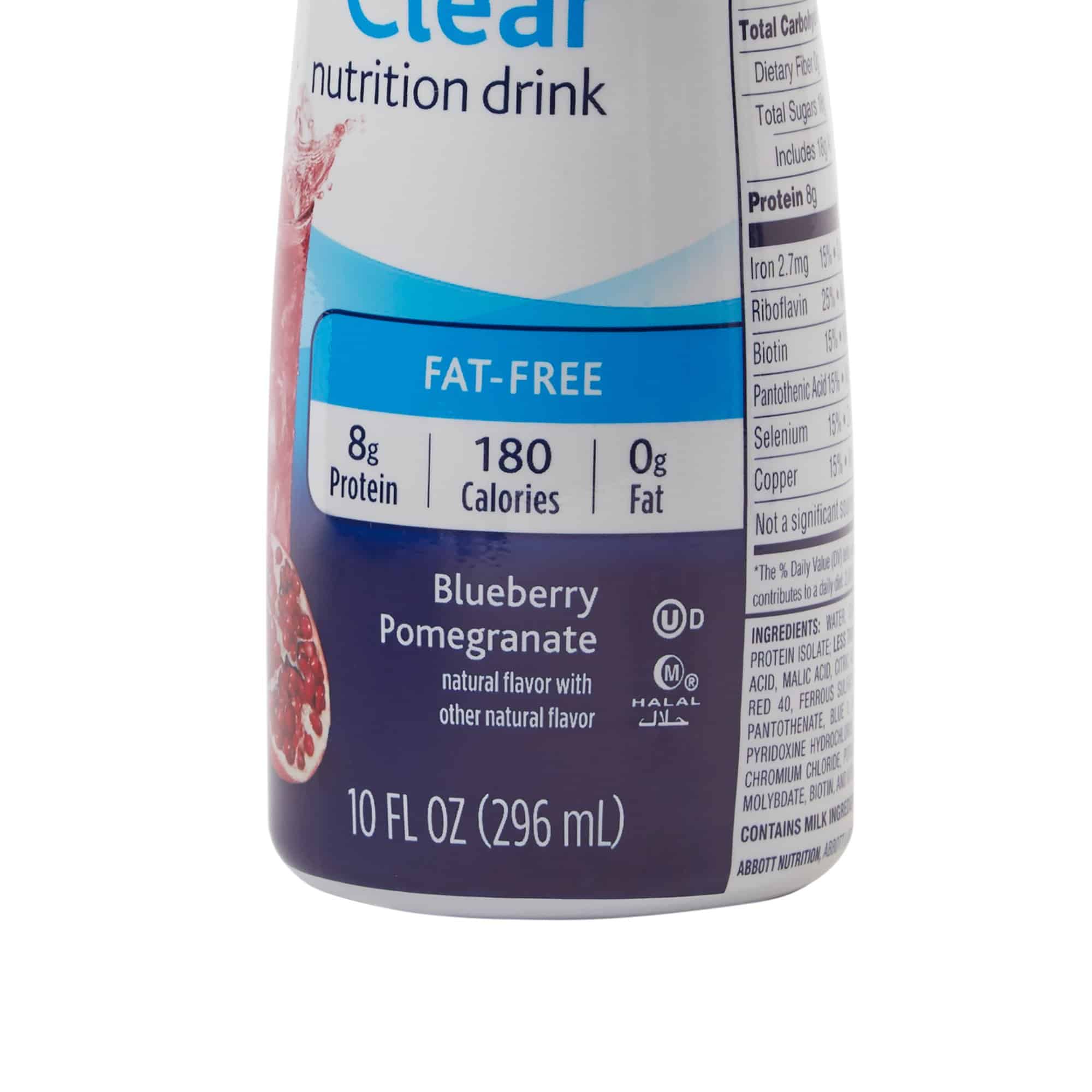 Oral Supplement Ensure® Clear Blueberry Pomegranate Flavor Liquid 10 oz. Bottle